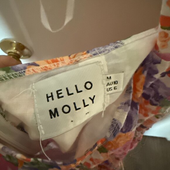 Hello Molly Forever Lover Floral Cutout Mini Dress M - Picture 5 of 7